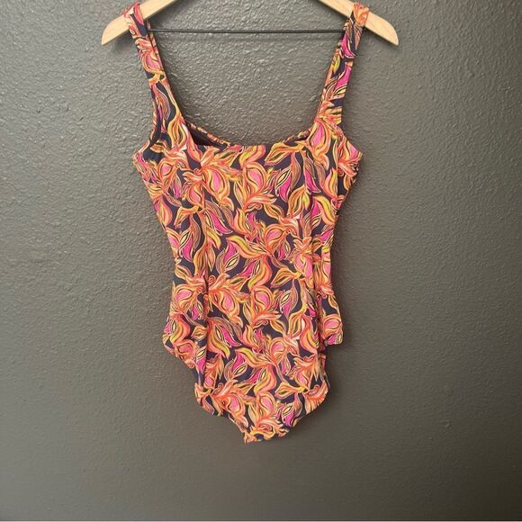 Garnet Hill Active Square-Neck One-Piece Swimsuit - Picture 6 of 11